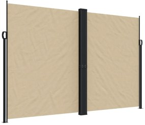 bézs behúzható oldalsó napellenző 220 x 1000 cm