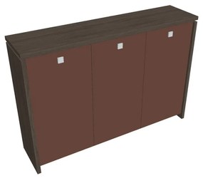 Verno közepes gardrób 188 x 46 x 130 cm, üvegajtó, antracit tölgy / barna
