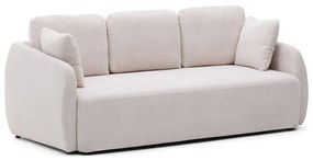 Krémszínű zsenília kinyitható kanapé 225 cm Laira – Kave Home