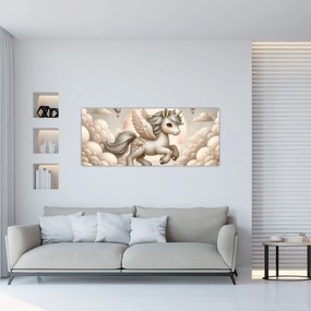 Kép - Egyszarvú a felhőkben (120x50 cm)