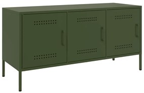 olívazöld acél TV-szekrény 100,5 x 39 x 50,5 cm
