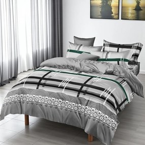 Pamut ágynemű Homa REMIG GREY LINE 7 részes 140X200 cm