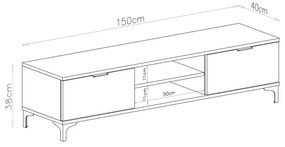 TV állvány LORA artisan tölgy