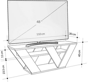 Pipralla Carrara Marble TV-asztal