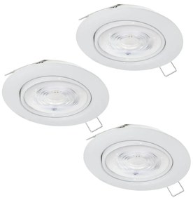 Eglo 901756 - KÉSZLET 3x LED Beépíthető lámpa FAVAZZINA 1xGU10/4W/230V fehér
