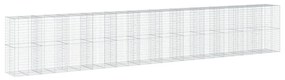 horganyzott vas gabion kosár fedéllel 1200 x 100 x 200 cm