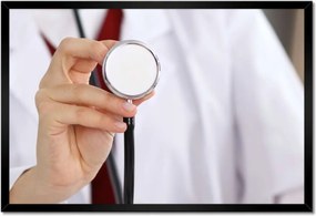 Poszterek keretben 60x40 Beteg Orvos Sztetoszkóp