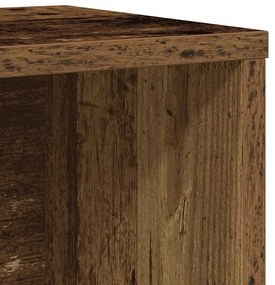antik fa színű szerelt fa könyvespolc 60x24x76,5 cm