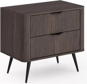 Edrin éjjeliszekrény 63 cm fiókokkal - dunin tölgy / fekete