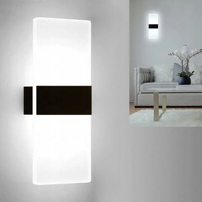 Led fali lámpa beltéri fali lámpa Fel-le Fehér Fény 12W 6000K