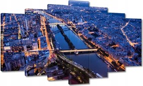 Festmények 140x80 Párizs éjszakai panorámája