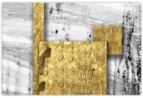 Kép - Arany négyzetek N⁰1 (90x60 cm)