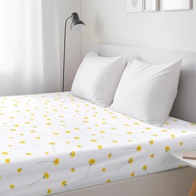 Goldea pamut körgumis lepedő - pitypangok 200 x 200 cm