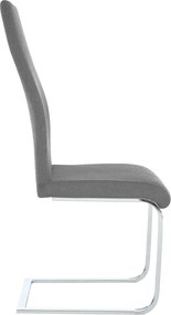 Étkezőszék, szövet sötétszürke/króm, AMINA