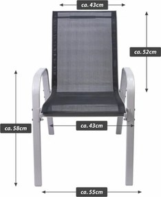 Rakásolható kerti székek 4 db szett