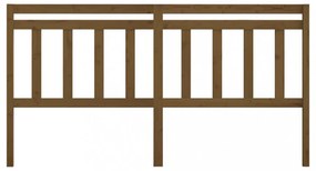 mézbarna tömör fenyőfa ágyfejtámla 186 x 4 x 100 cm