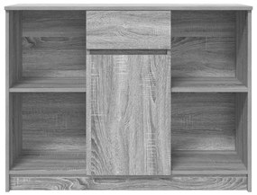 szürke sonoma szerelt fa tálalószekrény fiókos 101x35x76 cm