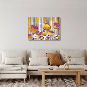 Kép - Virágok illusztrációja (70x50 cm)