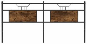 füstös tölgy színű szerelt fa és acél fejtámla 160 cm