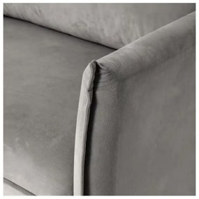 Szürke bársony kanapé 203 cm Juli – Ropez