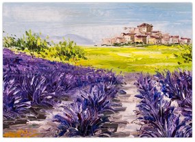 Kép - Provence, franciaország, olajfestmény (70x50 cm)