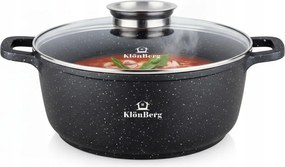 Gránit fazék tapadásmentes bevonattal Márvány Indukciós fedél