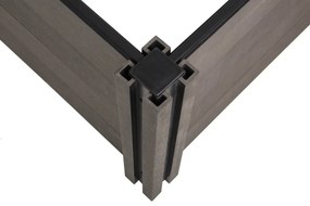 Emelt virágágyás G21 Crop 143 x 68 x 54, WPC, Eben, 54 cm