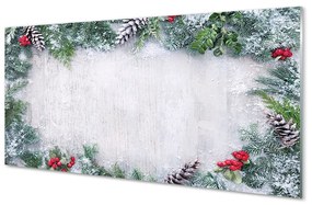 Akrilkép Hó kúp, ágak 140x70 cm