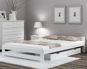 AMI nábytek Ran VitBed fehér fenyő ágy 140x200cm