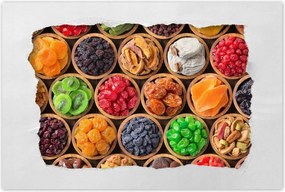 Poszterek 60x40 Aszalt gyümölcsök tálakban