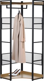 Sarokállvány, tölgy/fekete, KILOS NEW TYP 4