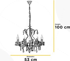 ONLI - Csillár láncon TERESA 5xE14/6W/230V bronz
