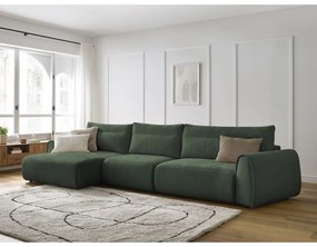 Sötétzöld sarokkanapé Aden – Bobochic Paris