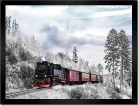 Poszterek keretben 40x30 Vonat Gőzmozdony