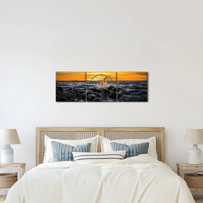 A tenger hullámai képe (órával) (90x30 cm)