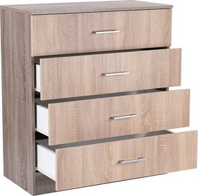 Miami komód 4 fiókos 80x92 cm sonoma tölgy-yorki tölgy