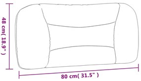 fehér műbőr fejtámla párna 80 cm