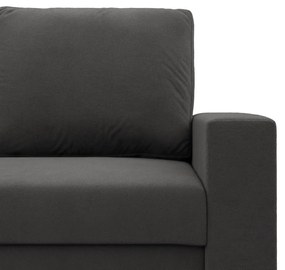 Zeus sarokkanapé, 1 ágyneműtartóval, egyenes kartámasz, szövet anyag, univerzális oldal, bonell töltet, szürke