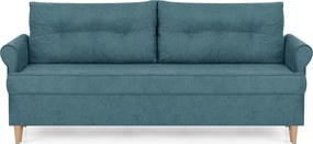 ELI Háromszemélyes kinyitható kanapé Türkizkék