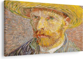Kép - Vincent van Gogh, Self-Portrait with a Straw Hat (The Potato Peeler), reprodukciók (90x60 cm)