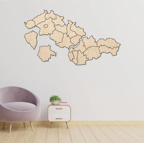 Szlovákia és Csehország fatérképe - PUZZLE