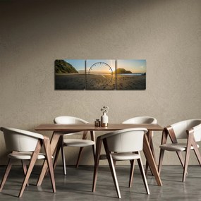 Tengerpart képe (órával) (90x30 cm)