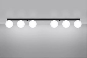 Fekete mennyezeti lámpa üveg búrával ø 12 cm Umerta – Sollux