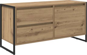 vidaXL TV szekrény fiókkal Művészi tölgy 100 x 36 x 49.5 cm Faanyag