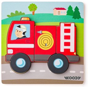 Woody Puzzle tűzoltó baba