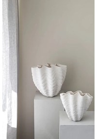 Fehér poligyanta váza (magasság 22 cm) Shell – Mette Ditmer Denmark