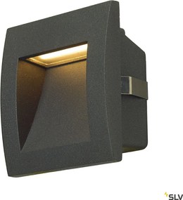 SLV 233605 DOWNUNDER Kültéri Falba Építhető Lámpa Antracit, Fekete LED IP55