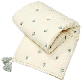 Világossárga-kék bio pamut steppelt gyerek takaró 90x120 cm Balloon – Cam Cam Copenhagen