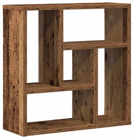 antik fa színű szerelt fa fali polc 45 x 16 x 45 cm