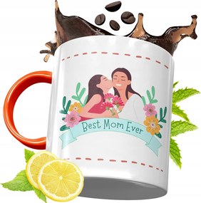 Narancssárga Bögre Anyák Napjára Ajándék fényképes nyomattal